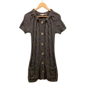 Vince Cable Knit Sweater Dress Women’s Size XS Gray Wool‎ Blend Long Sleeve